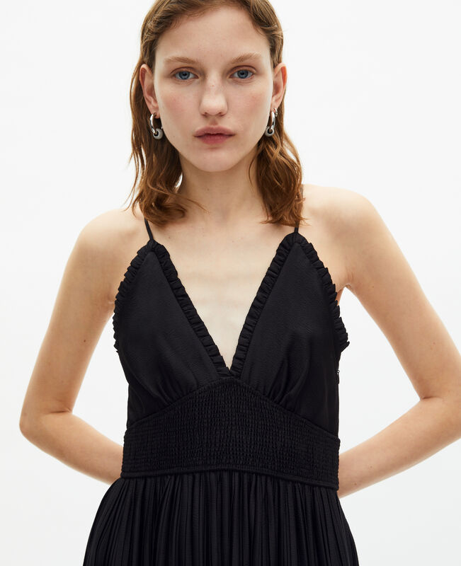 The Kooples FEMME BLACK robe longue noire
