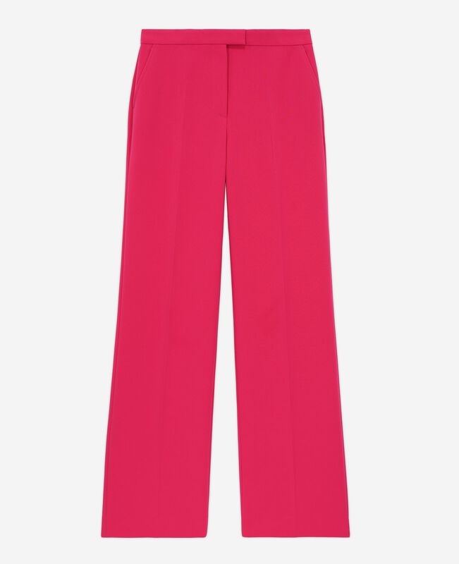 The Kooples FEMME PINK pantalon tailleur rose en crêpe