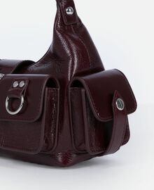 The Kooples FEMME BORDEAUX sac amelia small en cuir craquelé bordeaux
