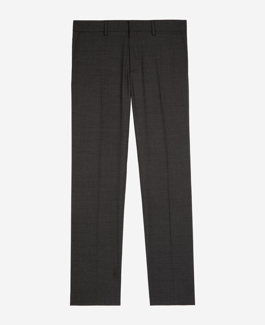 The Kooples MEN BLACK GREY black micro check wool blend suit pants