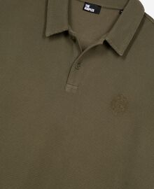 The Kooples HOMME KAKI polo en nid d'abeille avec blason kaki