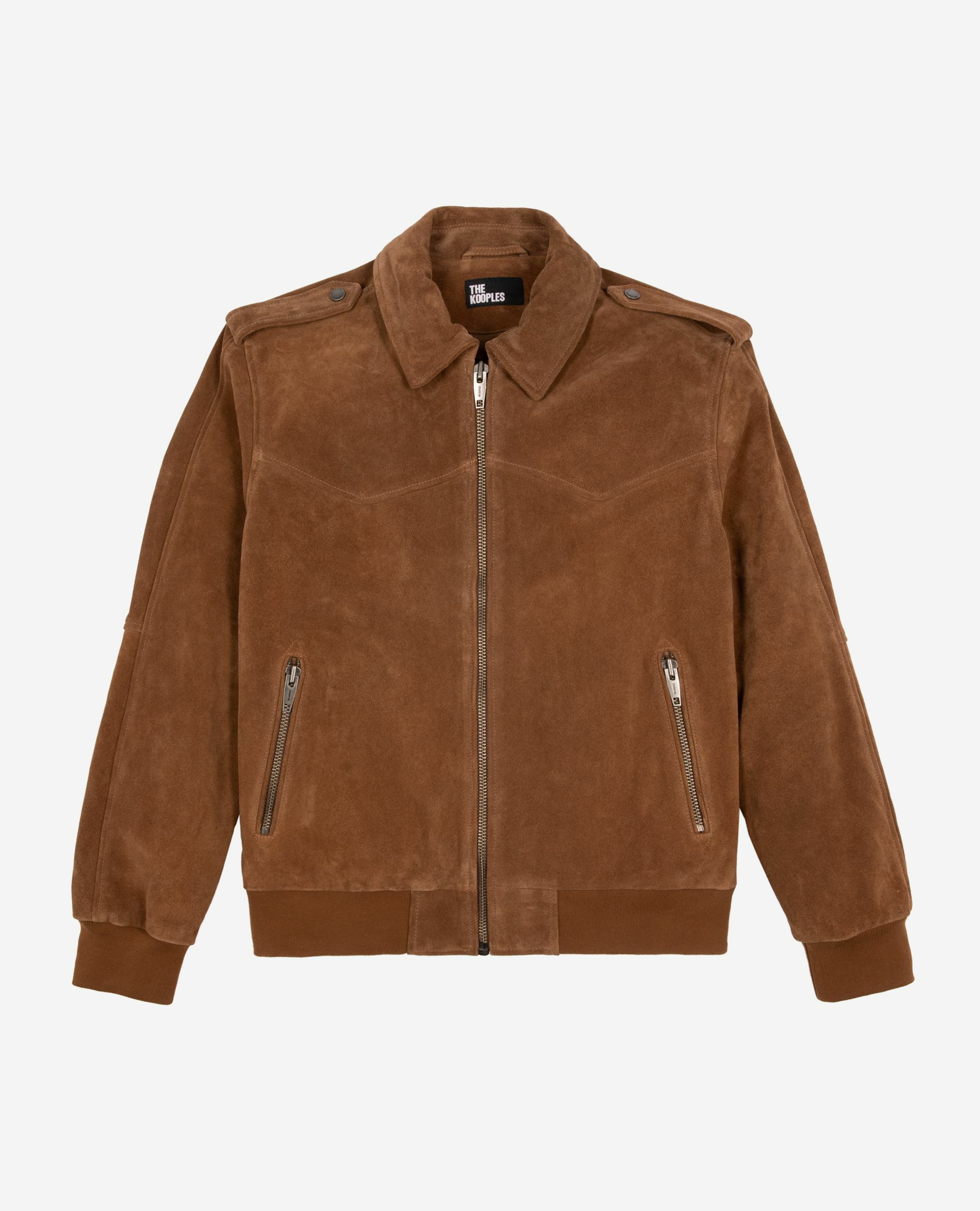 Blouson en suède camel, CAMEL, hi-res image number null