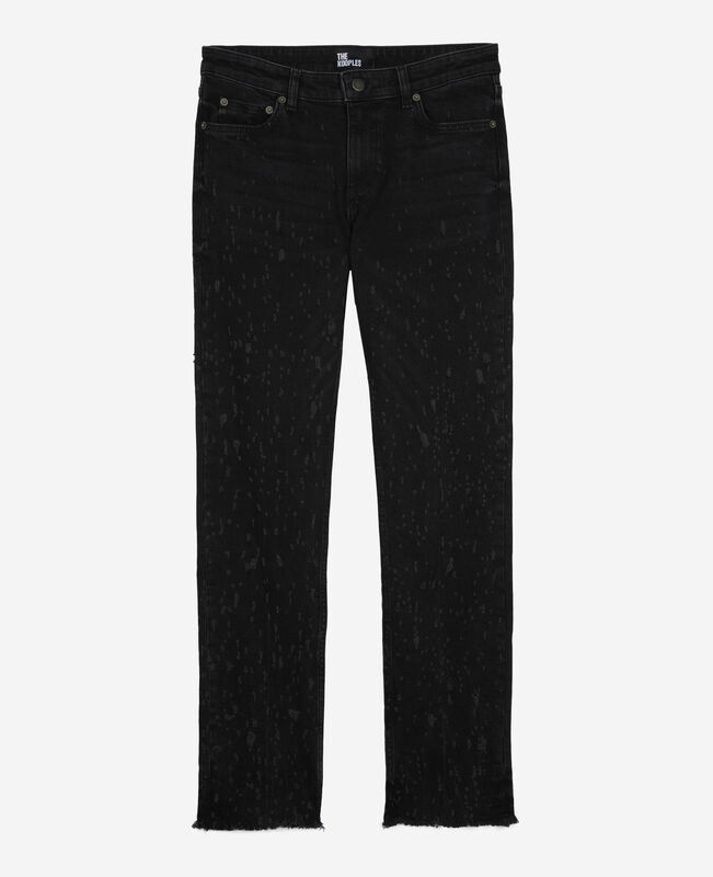 The Kooples FEMME BLACK WASHED jean slim noir