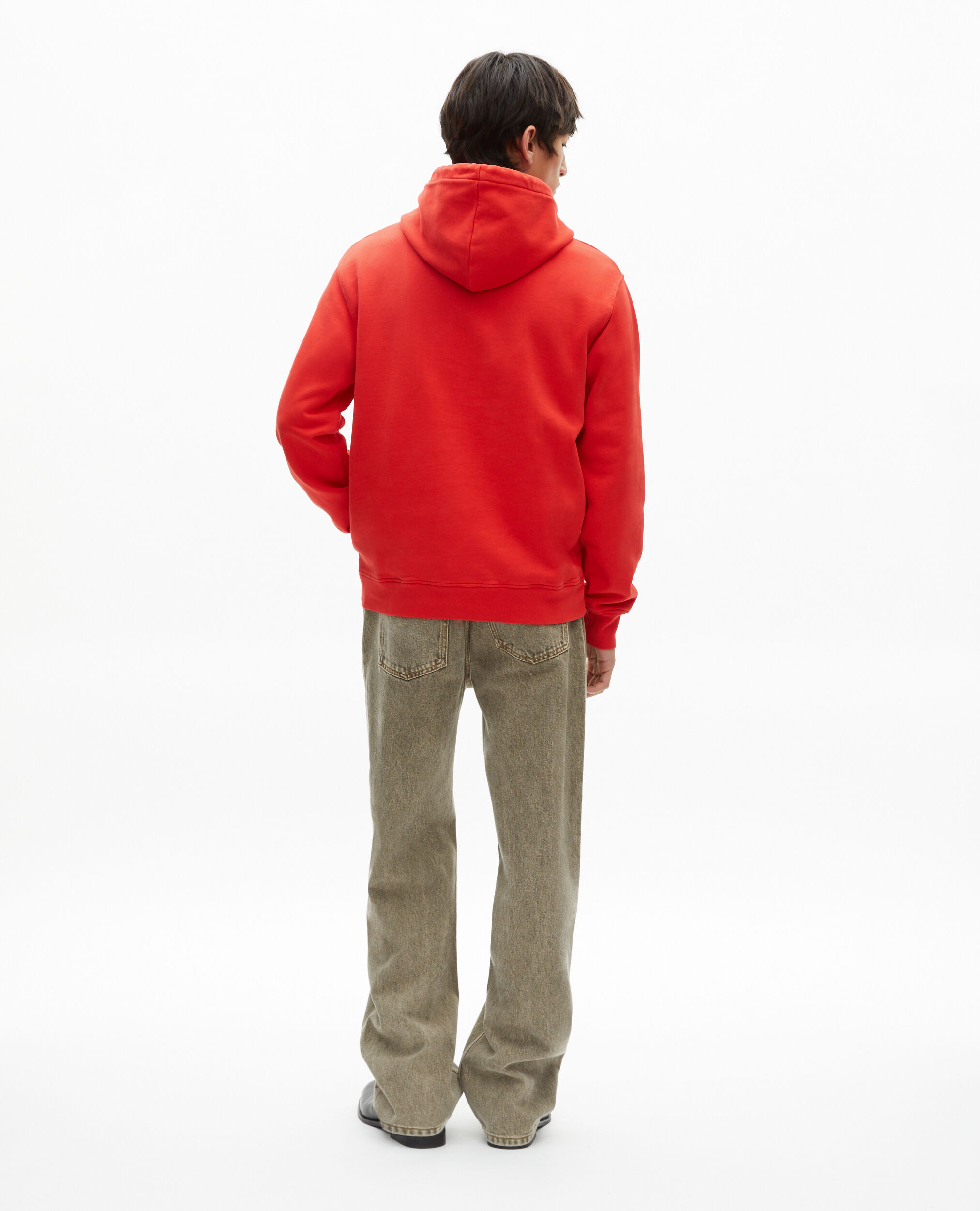 Sweatshirt à capuche avec sérigraphie rouge, RED, hi-res image number null