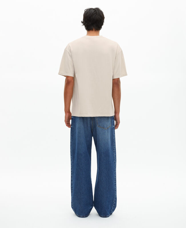 The Kooples HOMME LIGHT GREY t-shirt avec sérigraphie gris