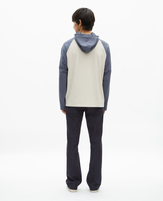 The Kooples HOMME BEIGE GREY t-shirt manches longues avec logo beige