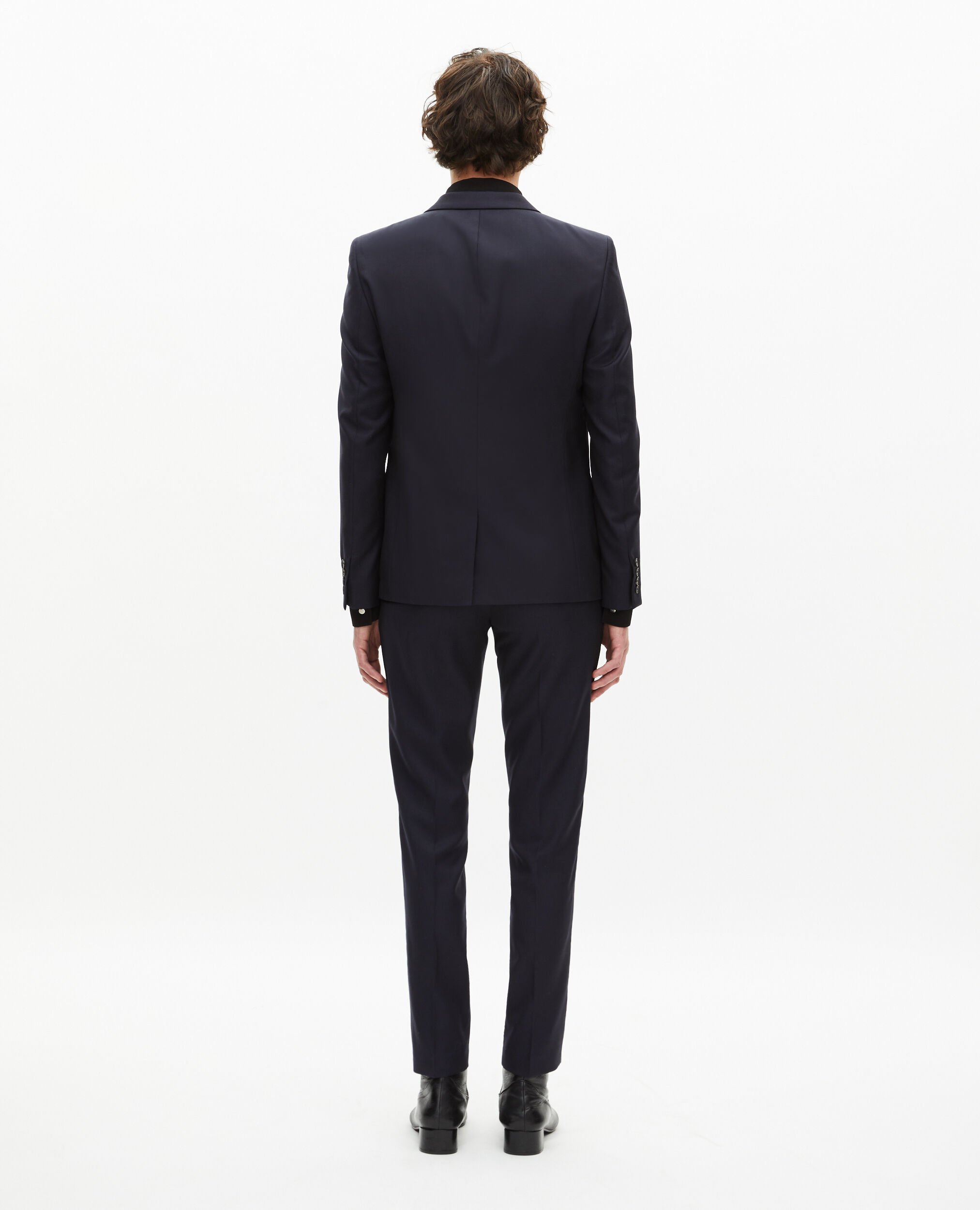 Veste de costume en laine droite bleue, DARK NAVY, hi-res image number null