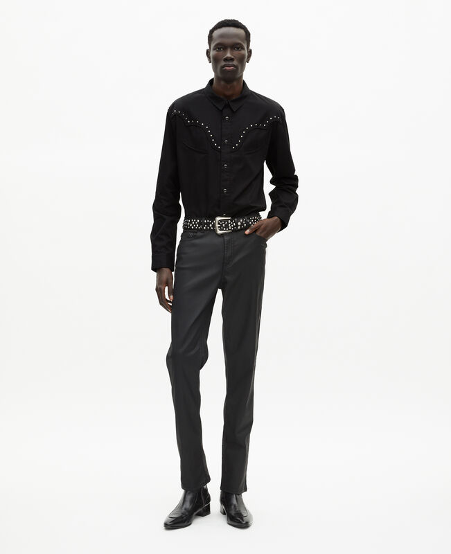 The Kooples HOMME BLACK chemise style western noire