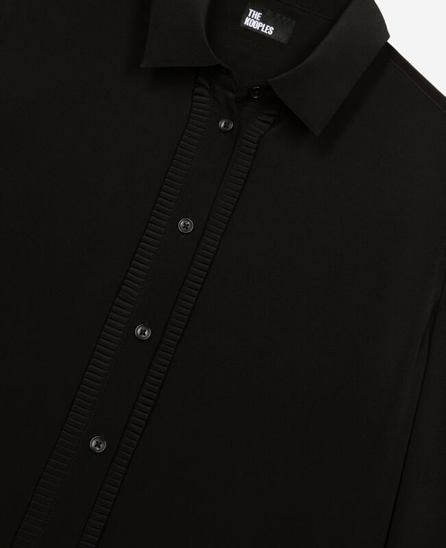 The Kooples FEMME BLACK chemise en soie noire