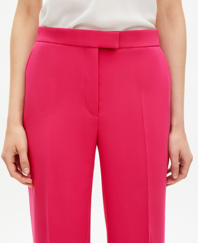 The Kooples FEMME PINK pantalon tailleur rose en crêpe