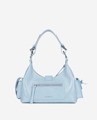 The Kooples FEMME LIGHT BLUE sac amelia en cuir bleu clair