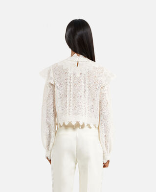 The Kooples FEMME ECRU top en dentelle écru