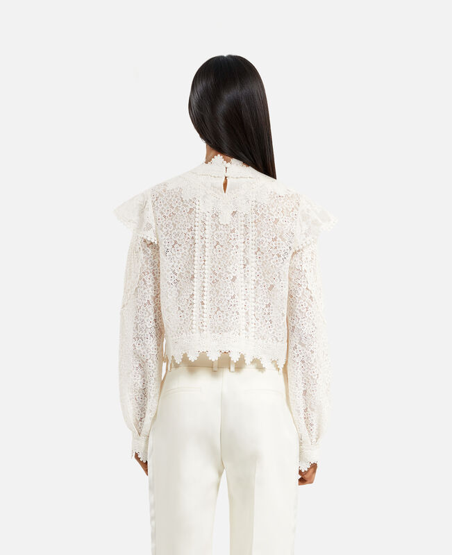 The Kooples FEMME ECRU top en dentelle écru