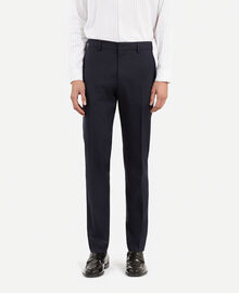 The Kooples HOMME NAVY pantalon de costume pied de puce bleu