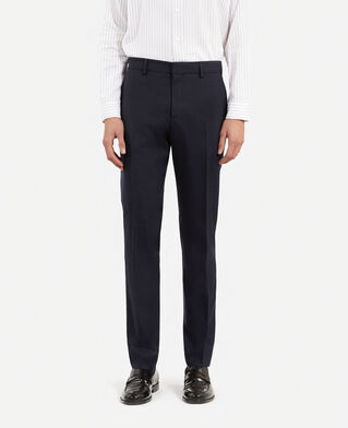 The Kooples MEN NAVY blue flea-foot suit pants