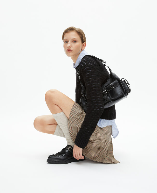 The Kooples FEMME BLACK pull ajouré mélangé noir