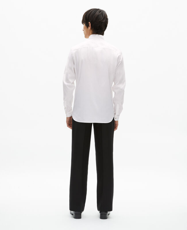 The Kooples HOMME WHITE chemise formelle à rayures blanches