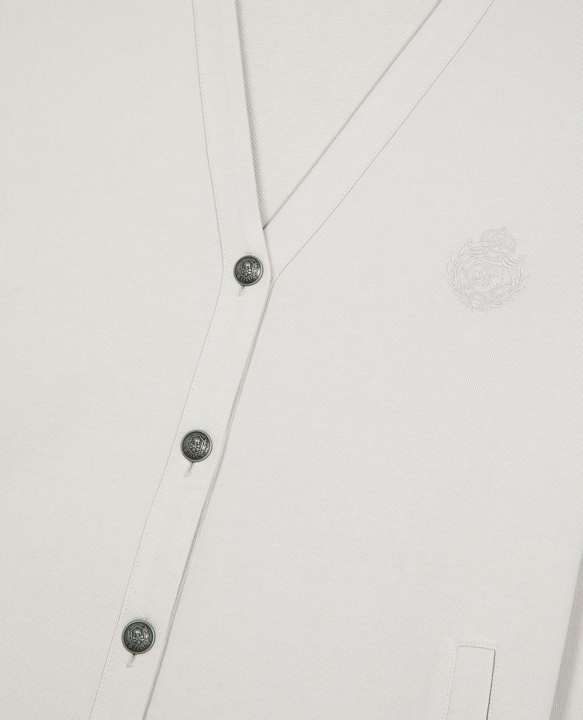 Cardigan boutonné en jersey gris, LIGHT GREY, hi-res image number null