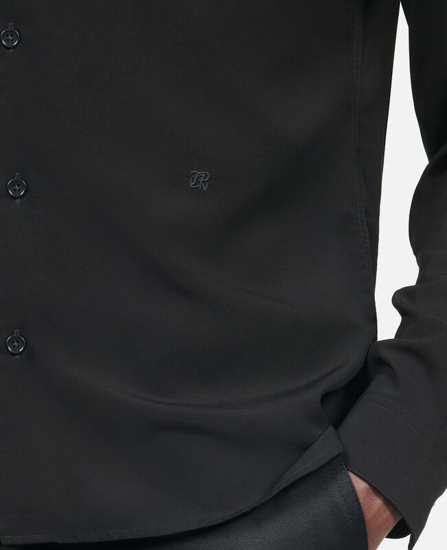 The Kooples HOMME BLACK chemise noire avec broderie