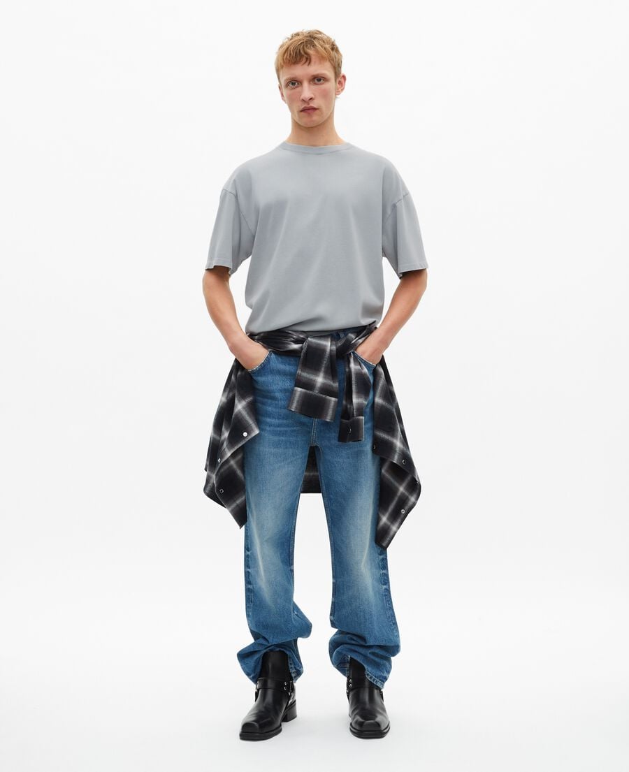 The Kooples HOMME BLUE GREY t-shirt avec sérigraphie bleu