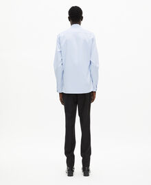 The Kooples HOMME LIGHT BLUE chemise col officier bleue