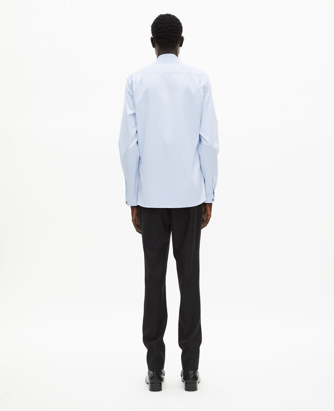The Kooples HOMME LIGHT BLUE chemise col officier bleue