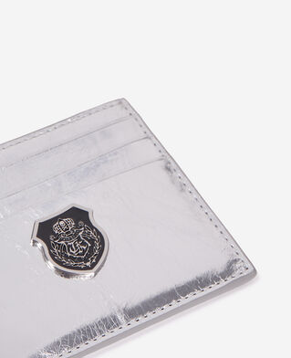 The Kooples DAMEN SILVER kartenhalter blason aus silbernem leder