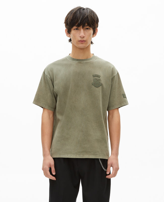 The Kooples HOMME KAKI t-shirt avec patchs kaki