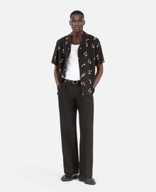 The Kooples HOMME BLACK WHITE chemise manches courtes imprimé musique
