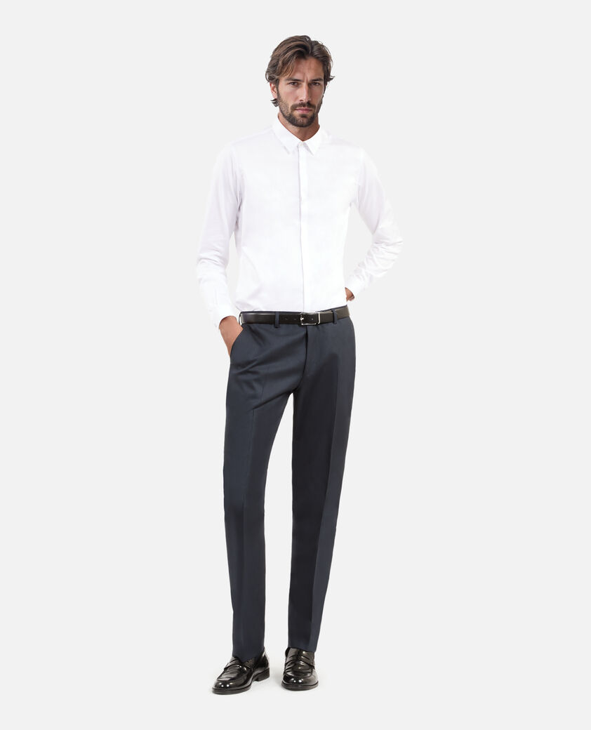 The Kooples HERREN BLUE PETROL gerade geschnittene anzughose blau
