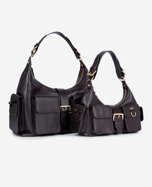 The Kooples FEMME BROWN sac amelia en cuir grainé marron