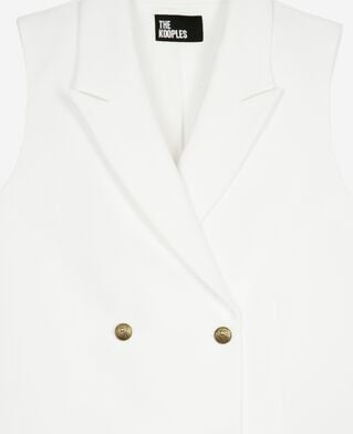 The Kooples FEMME WHITE robe tailleur courte écrue