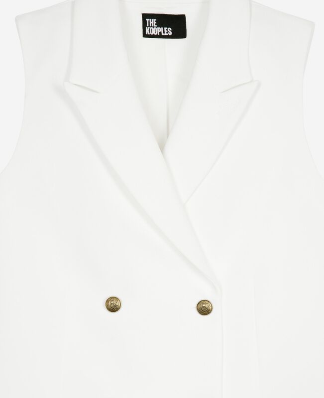 The Kooples FEMME WHITE robe tailleur courte écrue