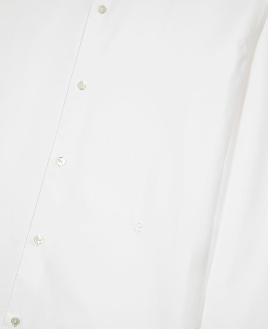 The Kooples MEN WHITE white formal shirt with officer collar