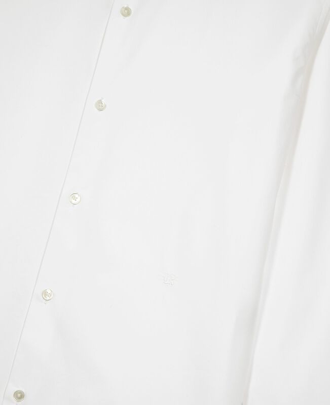 The Kooples HOMME WHITE chemise formelle col officier contrasté blanche