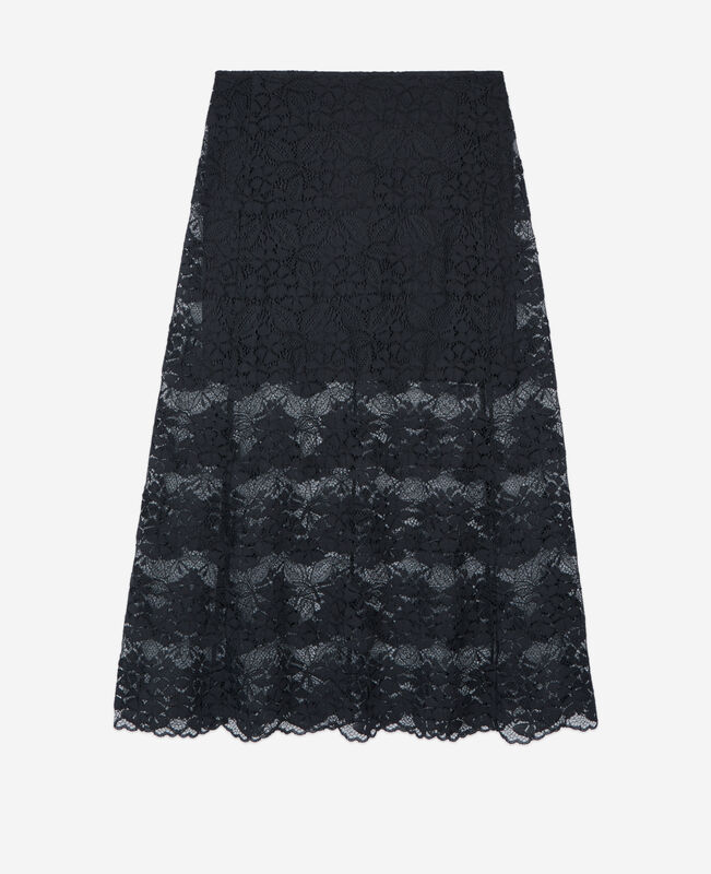 The Kooples FEMME BLACK jupe longue en dentelle noire