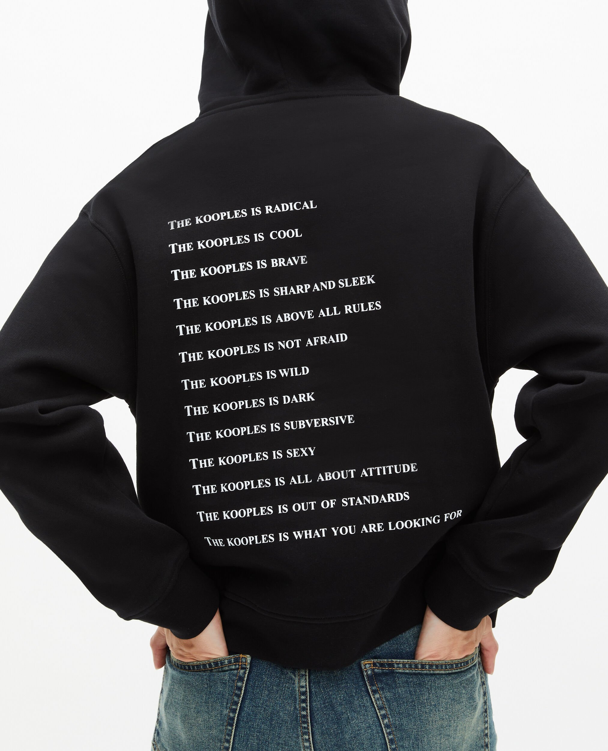 Sweatshirt à capuche What is noir, BLACK, hi-res image number null