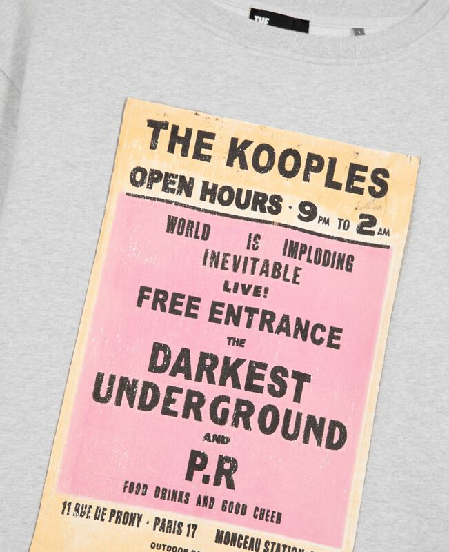 The Kooples FEMME GREY MELANGE sweatshirt avec sérigraphie gris