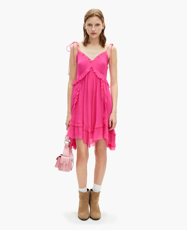 The Kooples FEMME FUSHIA robe courte fuchsia