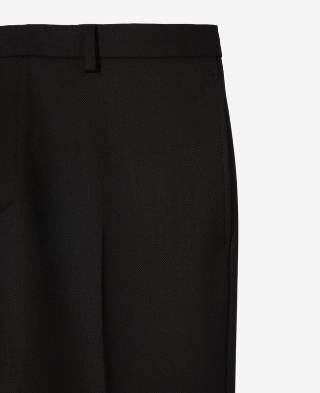 The Kooples HOMME BLACK pantalon droit en laine noir