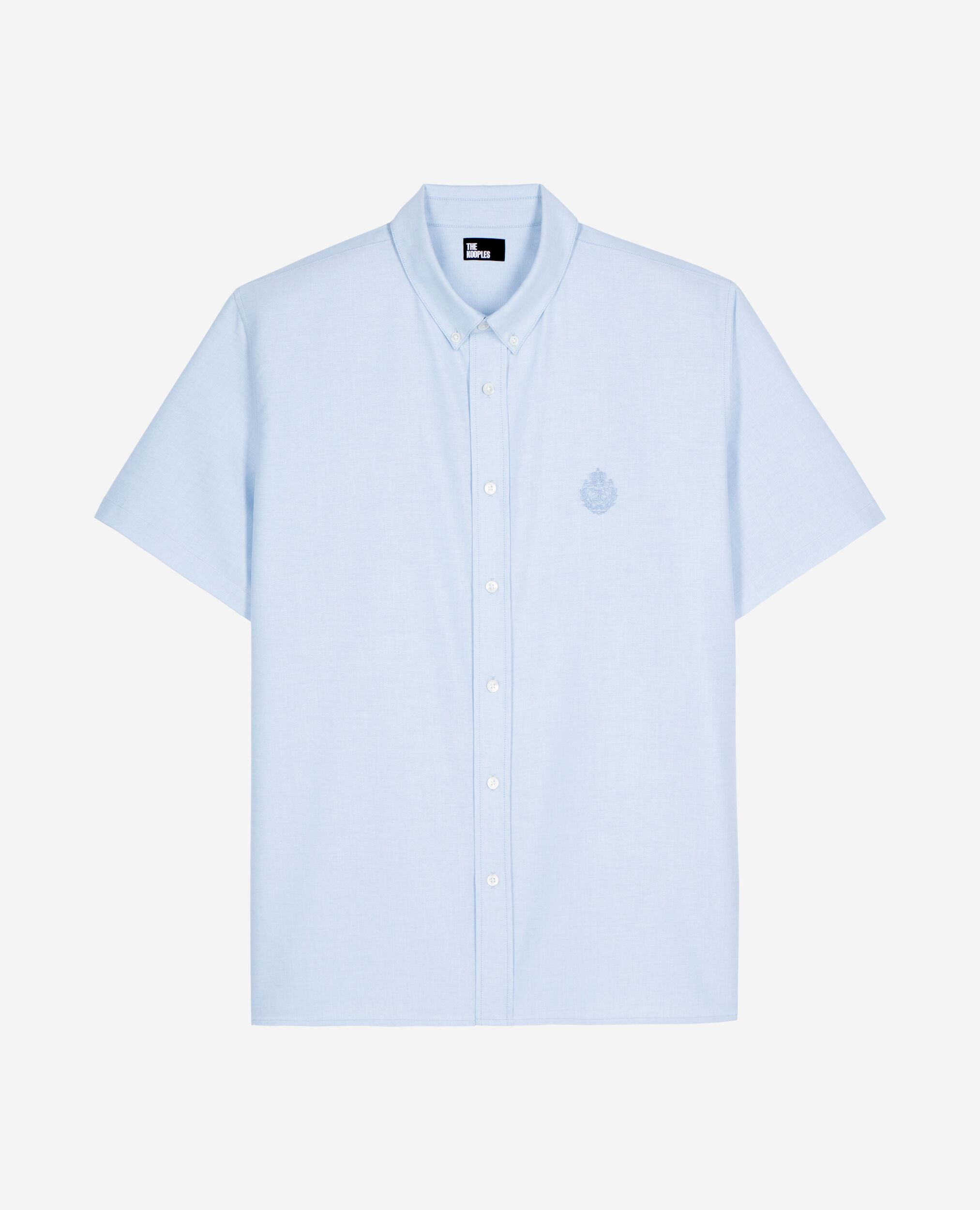Chemise manches courtes avec blason bleue, SKY, hi-res image number null
