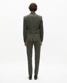 The Kooples HOMME KAKI veste de costume en laine kaki coupe ajustée