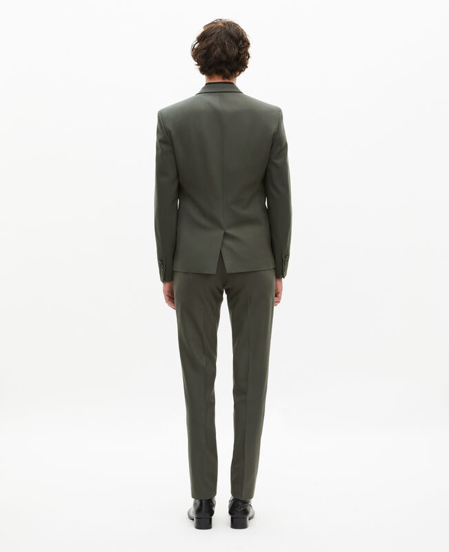 The Kooples HOMME KAKI veste de costume en laine kaki coupe ajustée