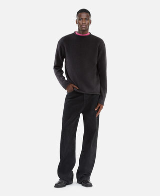The Kooples MEN MIDDLE GREY MEL grey wool sweater