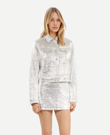 The Kooples FEMME SILVER veste courte argentée