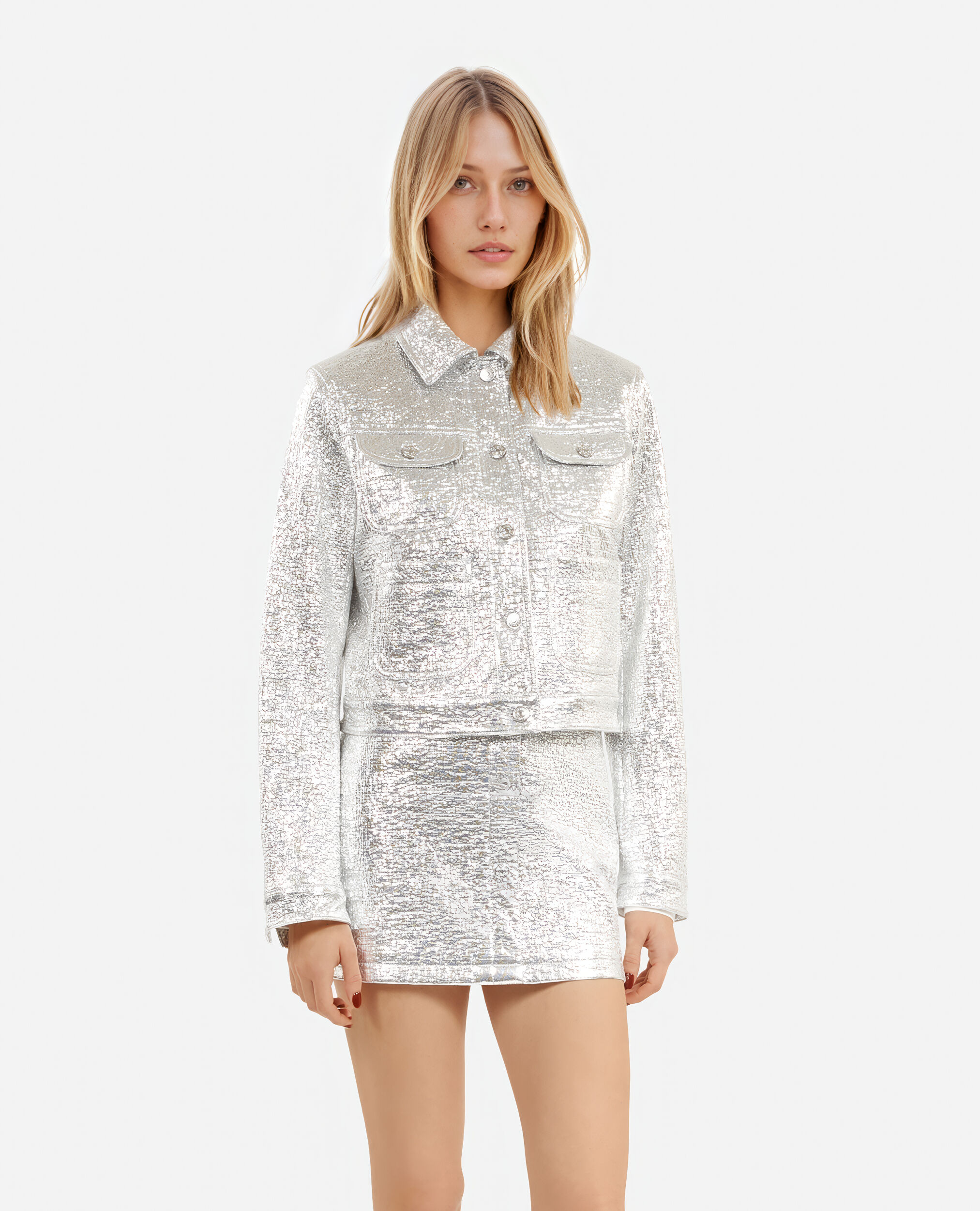 Veste courte argentée, SILVER, hi-res image number null