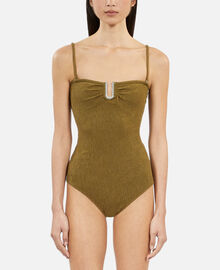 The Kooples FEMME KAKI maillot de bain the kooples x luz une pièce bustier kaki
