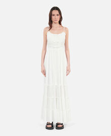 The Kooples FEMME WHITE robe longue avec nœuds blanche