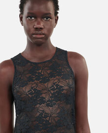 The Kooples FEMME BLACK top sans manches en dentelle noir