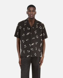 The Kooples HOMME BLACK WHITE chemise manches courtes imprimé musique
